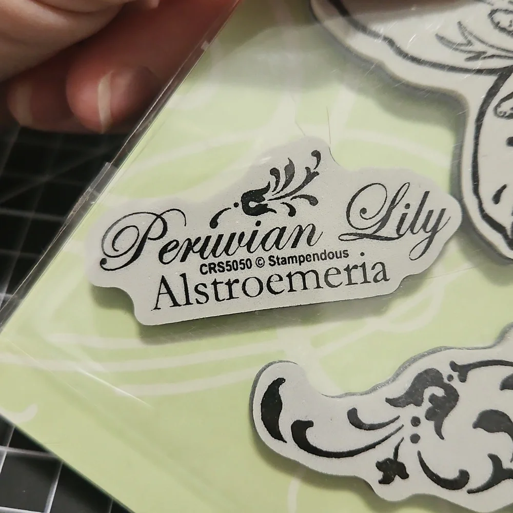 GIANT PERUVIAN LILY Alstroemeria Stampendous Rubber Stamps with free template. - Picture 5 of 5